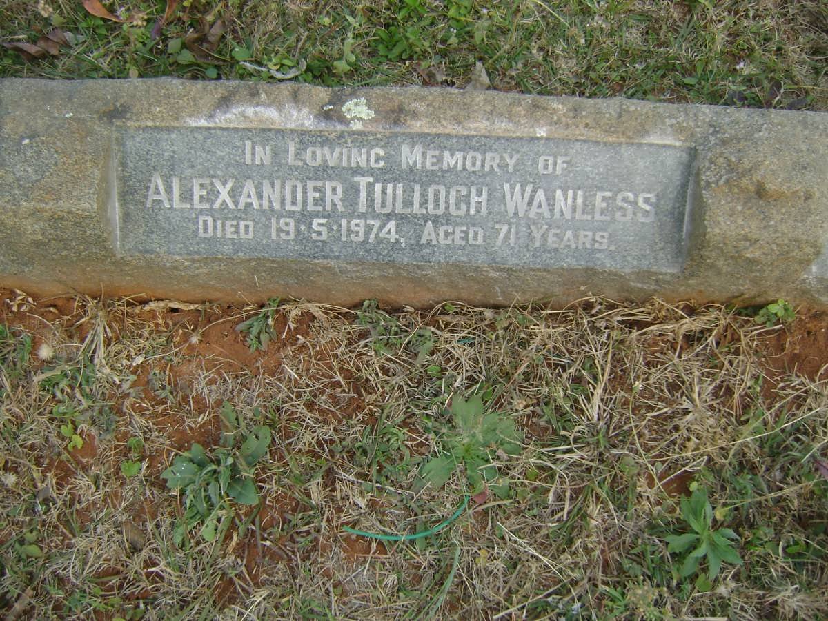 WANLESS Alexander Tulloch -1974