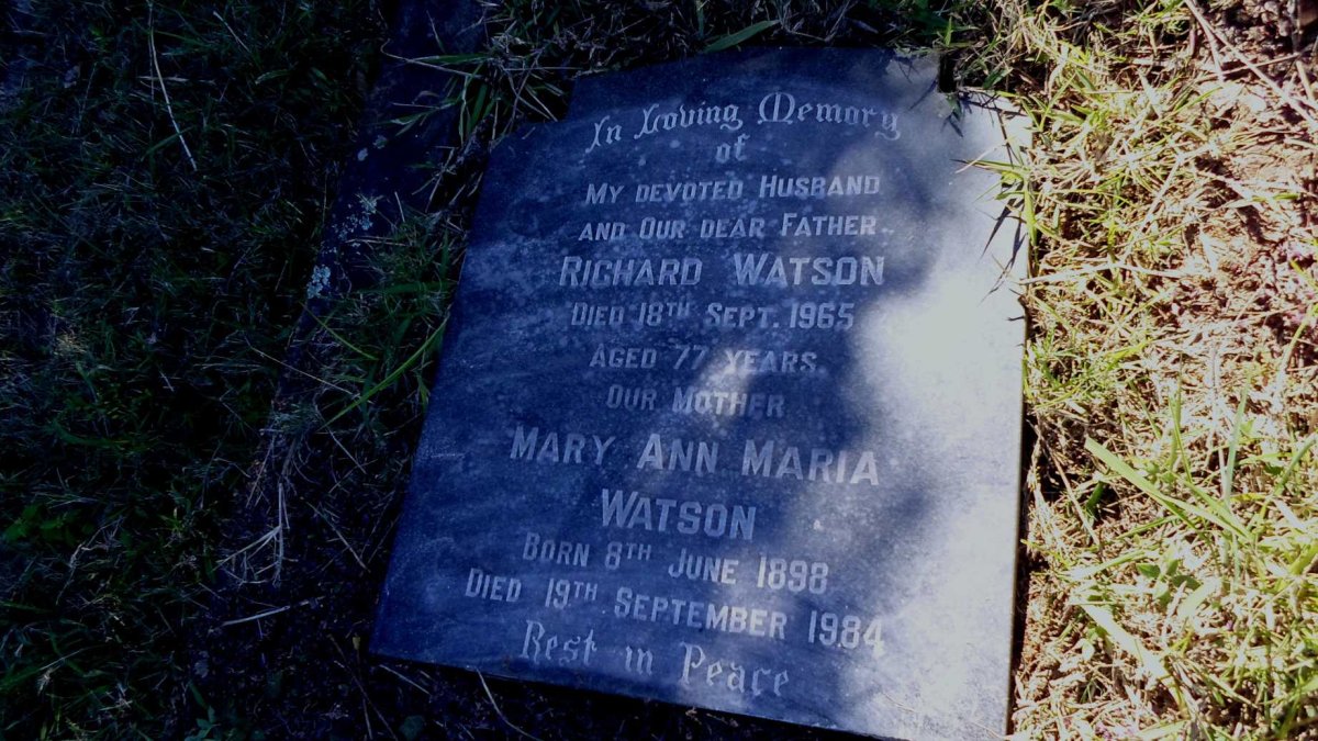 WATSON Richard -1965 &amp; Mary Ann Maria 1898-1984