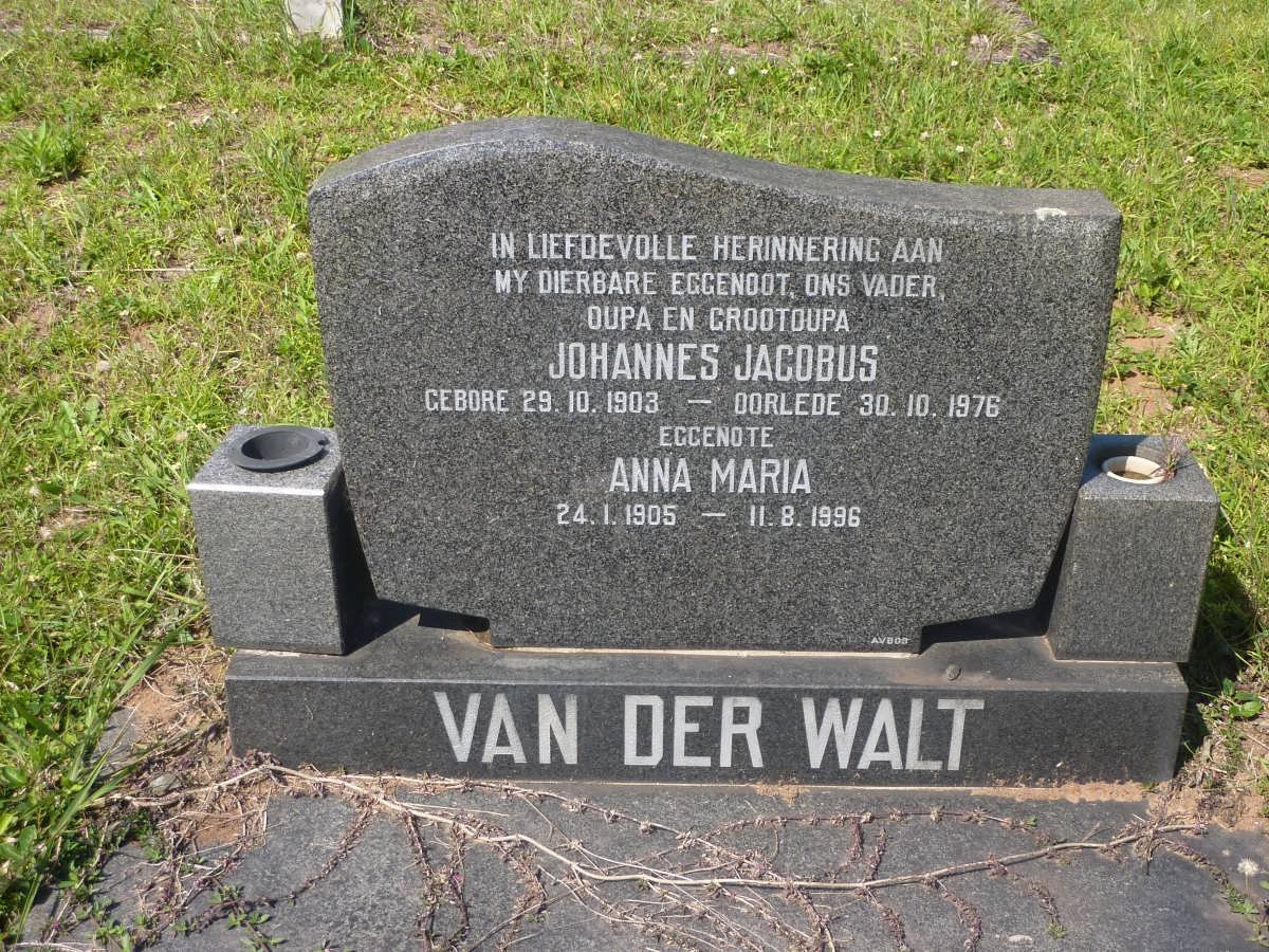 WALT Johannes Jacobus, van der 1903-1976 &amp; Anna Maria 1905-1996