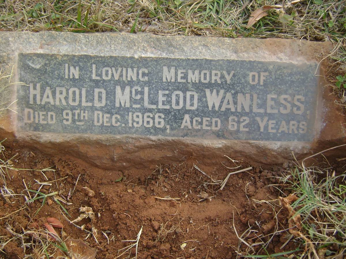 WANLESS Harold McLeod -1966
