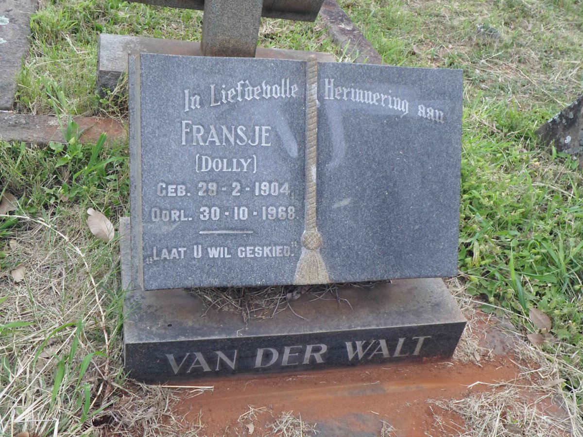 WALT Fransje, van der 1904-1968