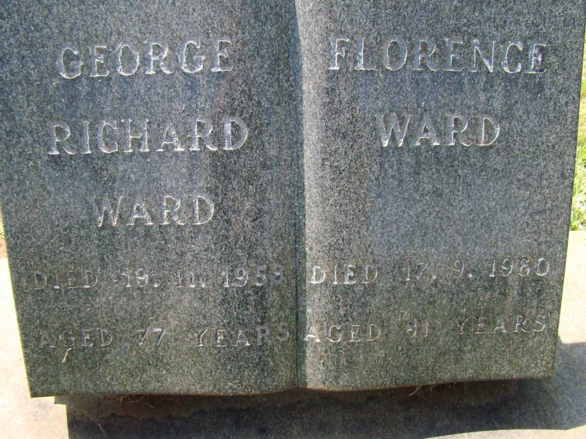 WARD George Richard 1958 &amp; Florence -1980