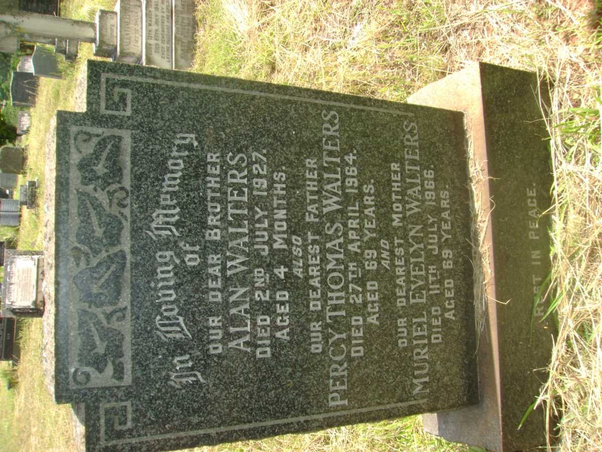 WALTERS Percy Thomas -1964 &amp; Muriel Evelyn -1966 :: WALTERS Alan -1927