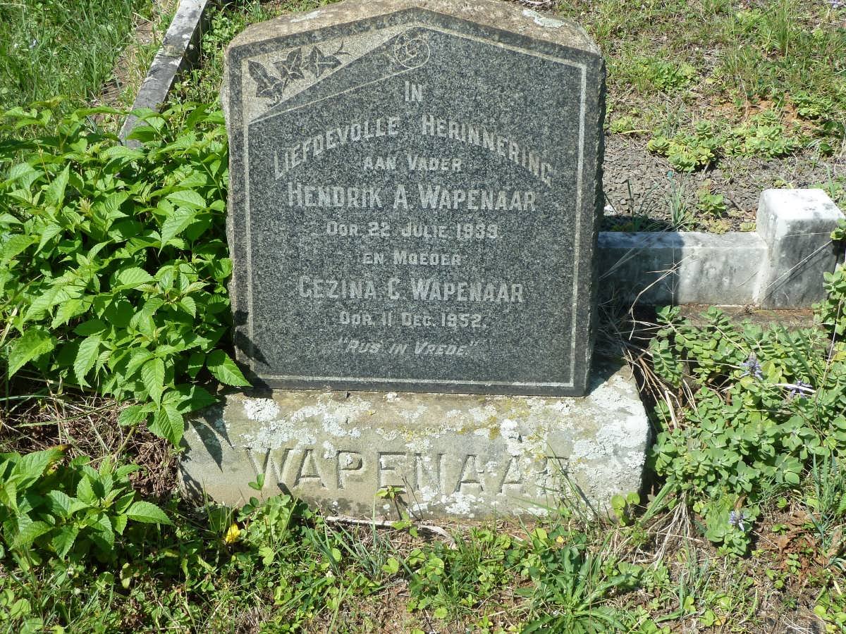 WAPENAAR Hendrik A. -1939 &amp; Gezina C. -1952