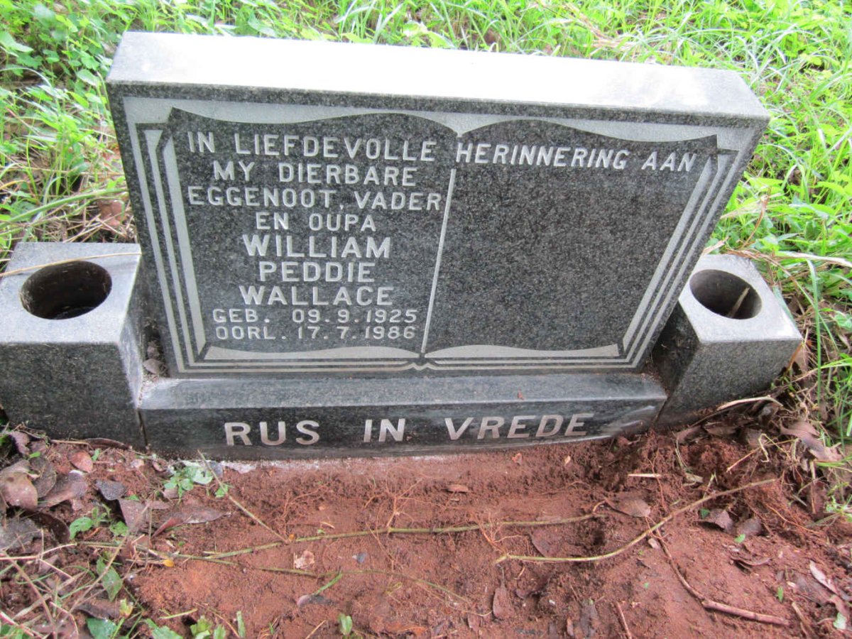 WALLACE William Peddie 1925-1986