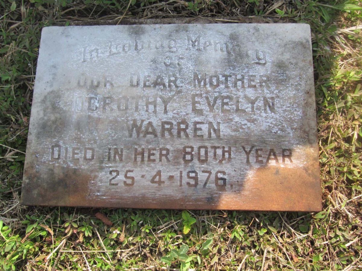 WARREN Dorothy Evelyn -1976