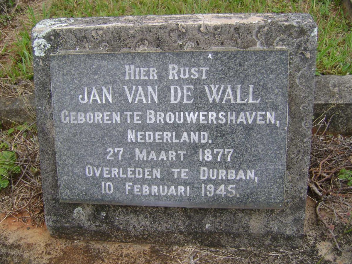 WALL Jan, van de 1877-1945