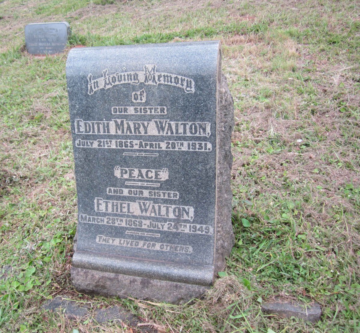 WALTON Edith Mary 1865-1931 :: WALTON Ethel 1868-1949