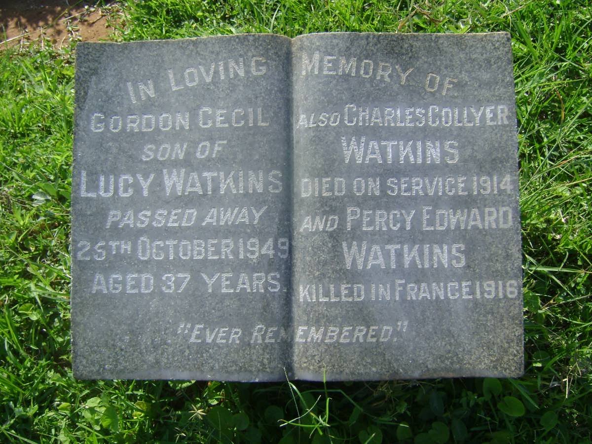 WATKINS Gordon Cecil -1949 :: WATKINS Charles Collyer 1914 :: WATKINS Percy Edward -1916