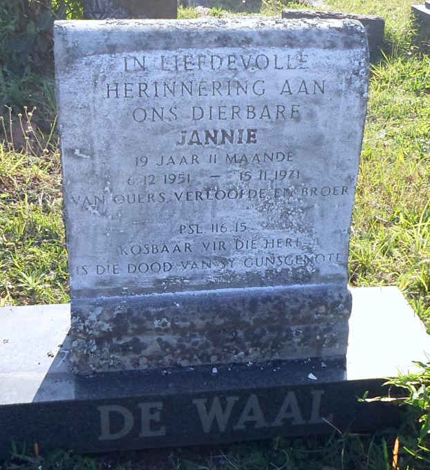 WAAL Jannie, de 1951-1971