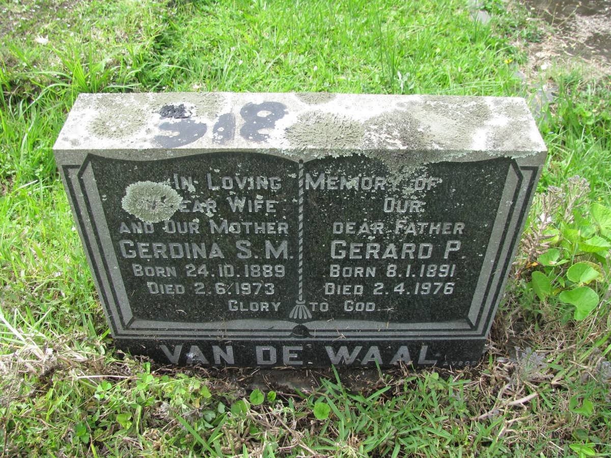 WAAL Gerard P., van de 1891-1976 &amp; Gerdina S.M. 1889-1973