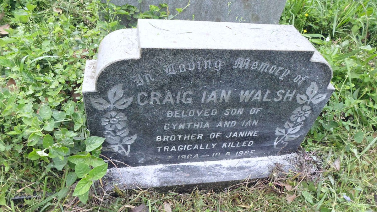 WALSH Craig Ian 1964-1985