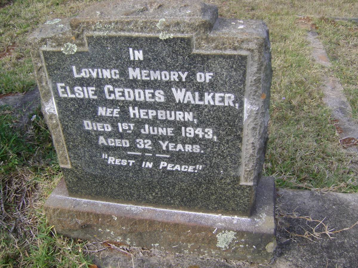 WALKER Elsie Geddes nee HEPBURN -1943
