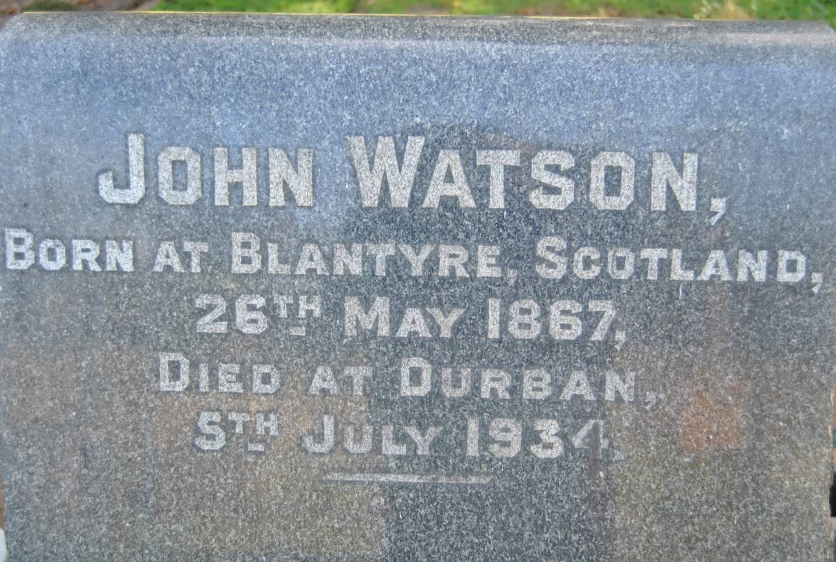 WATSON John 1867-1934