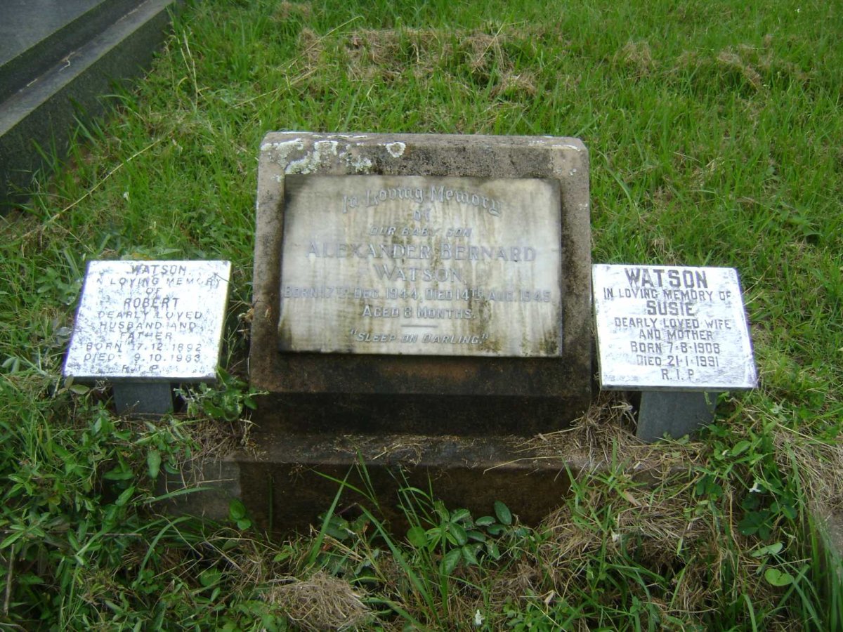 WATSON Robert 1892-1983 &amp; Susie 1908-1991 :: WATSON Alexander Bernard 1944-1945