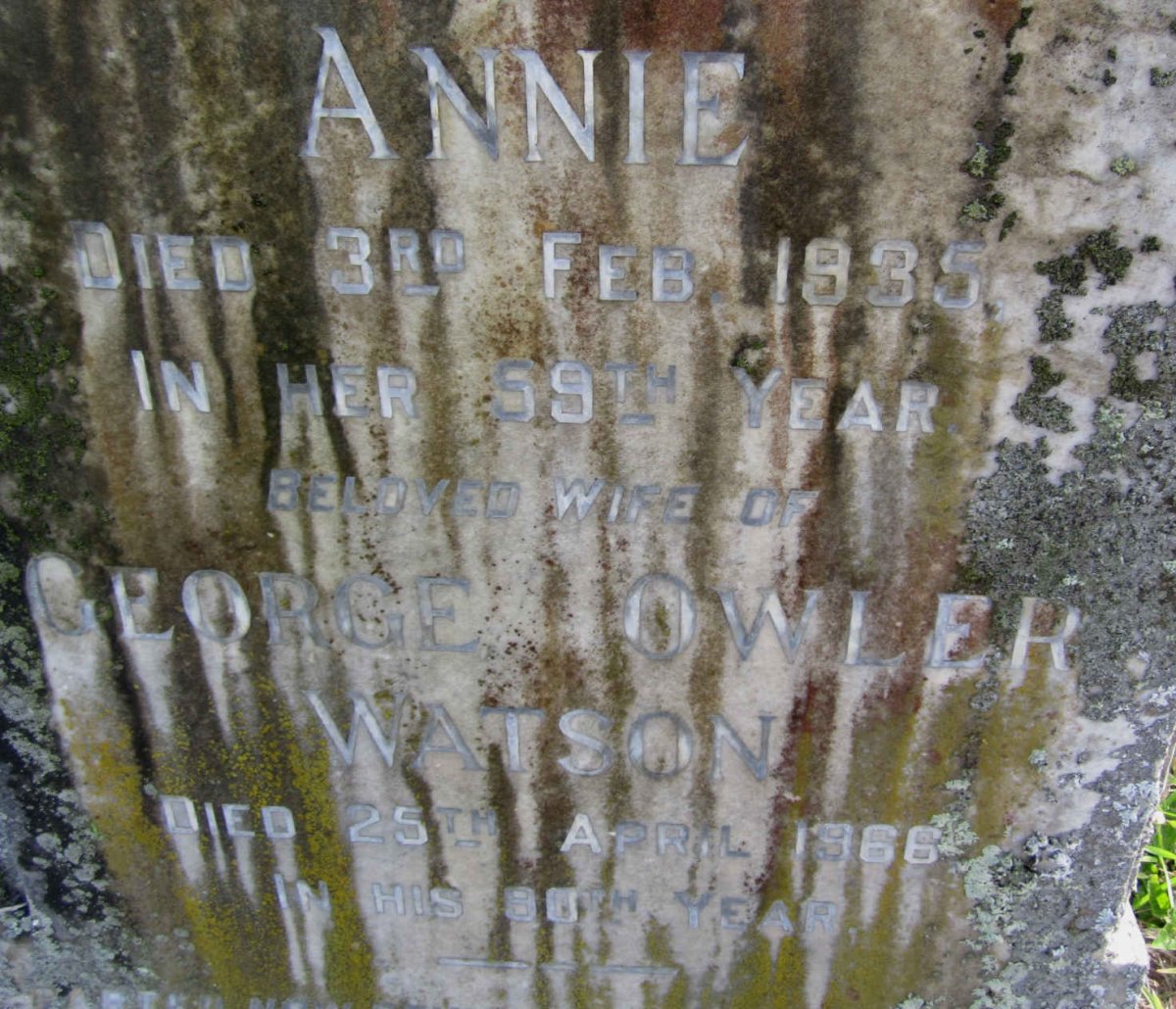 WATSON Annie -1935