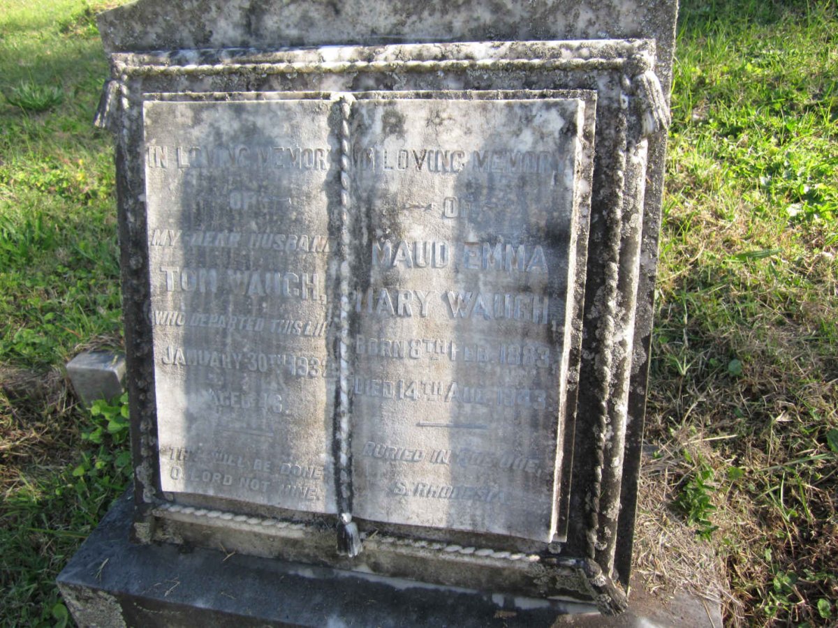 WAUGH Tom -1932 &amp; Maud Emma Mary 1883-1943