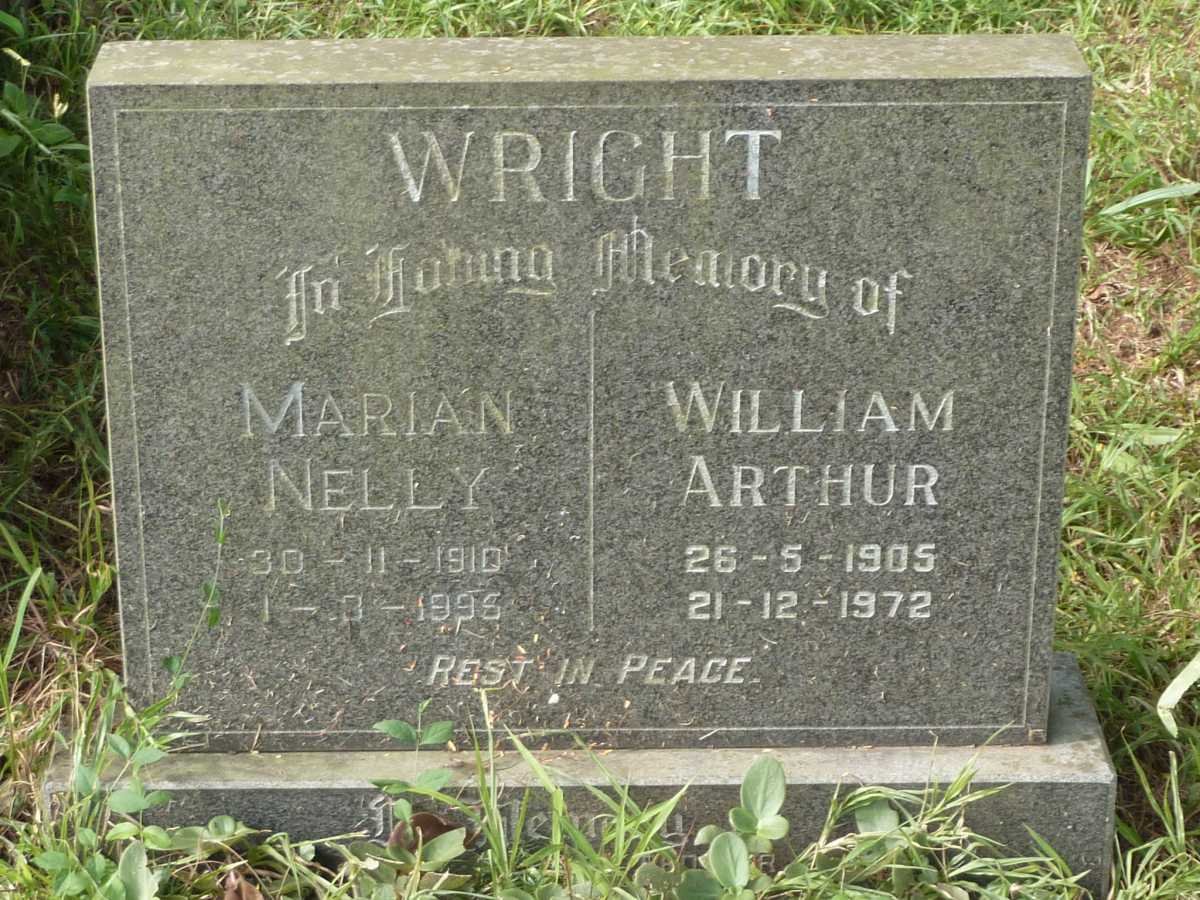WRIGHT William Arthur 1905-1972 &amp; Marian Nelly 1910-1995