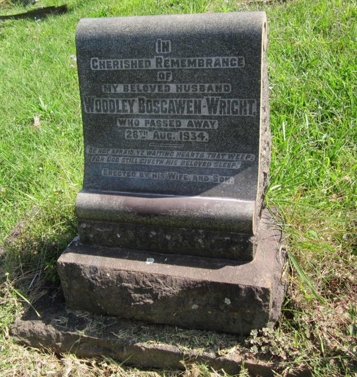 WRIGHT Woodley, Boscawen -1934