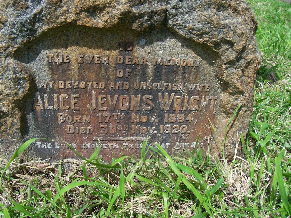 WRIGHT Alice Jevons 1884-1920