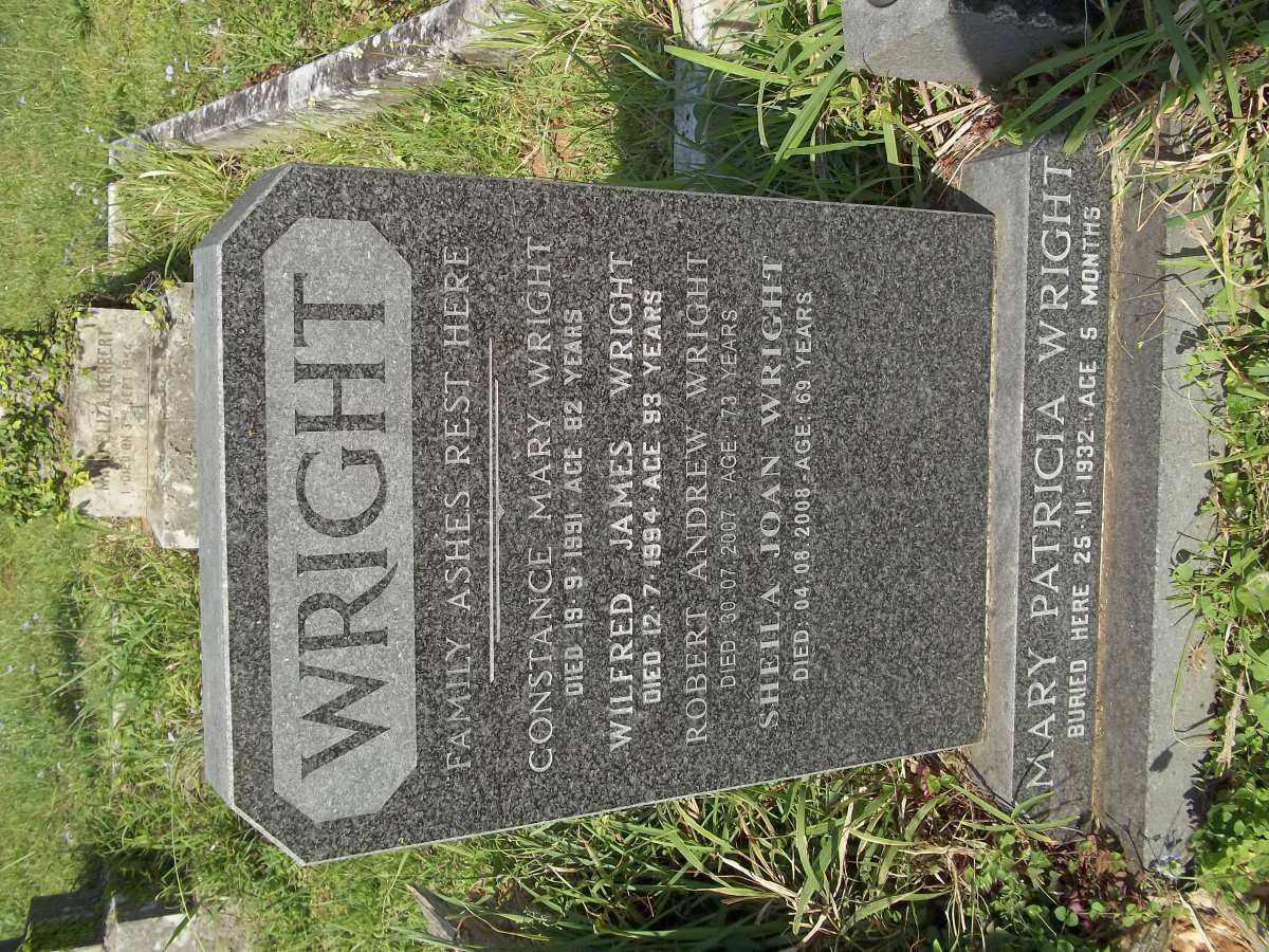 WRIGHT Wilfred James -1994 :: WRIGHT Constance Mary -1991