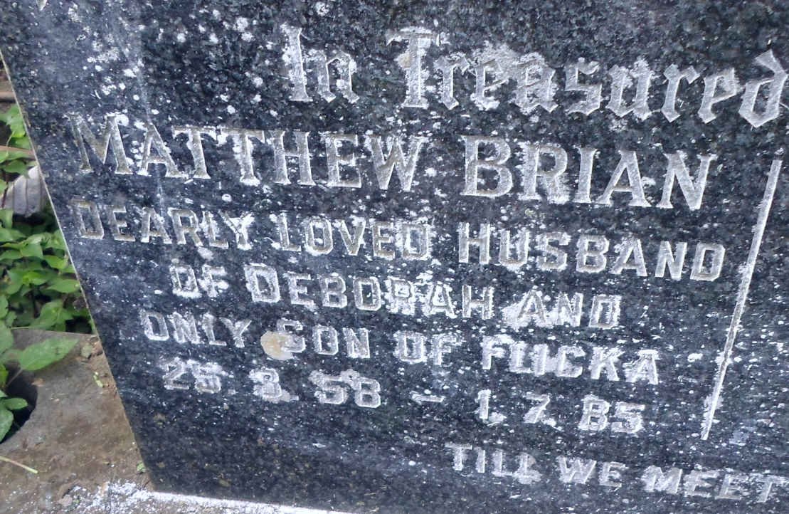 WRIGHT Matthew Brian 1958-1985