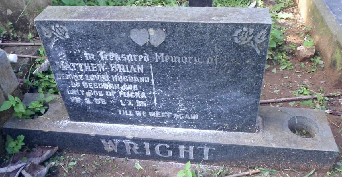 WRIGHT Matthew Brian 1958-1985