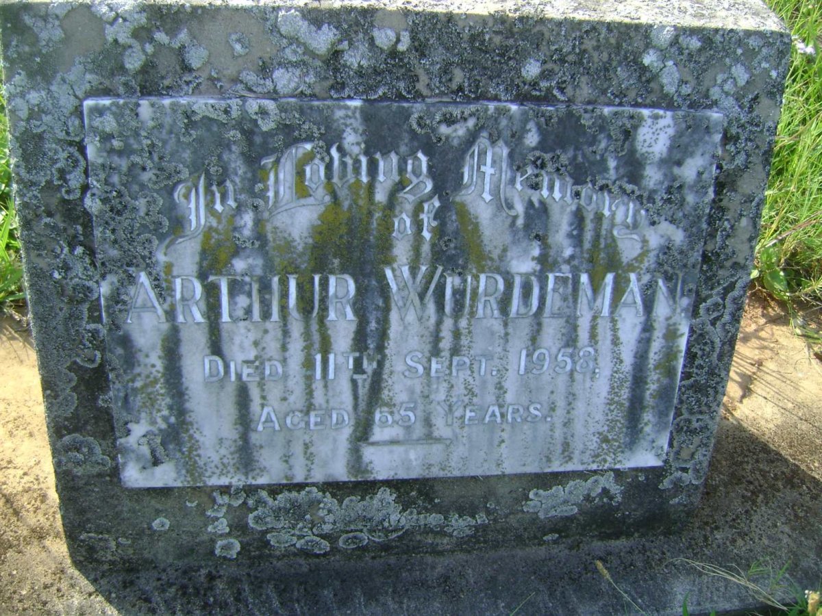 WURDEMAN Arthur -1958