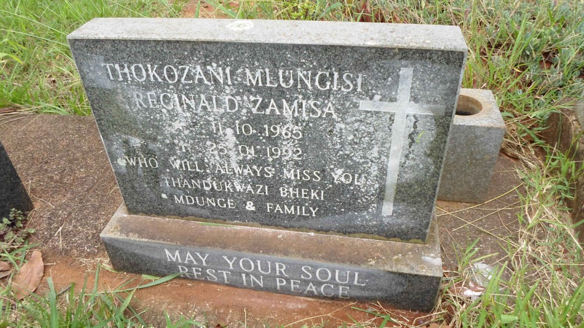 ZAMISA Thokozani Mlungisi Reginald 1965-1992