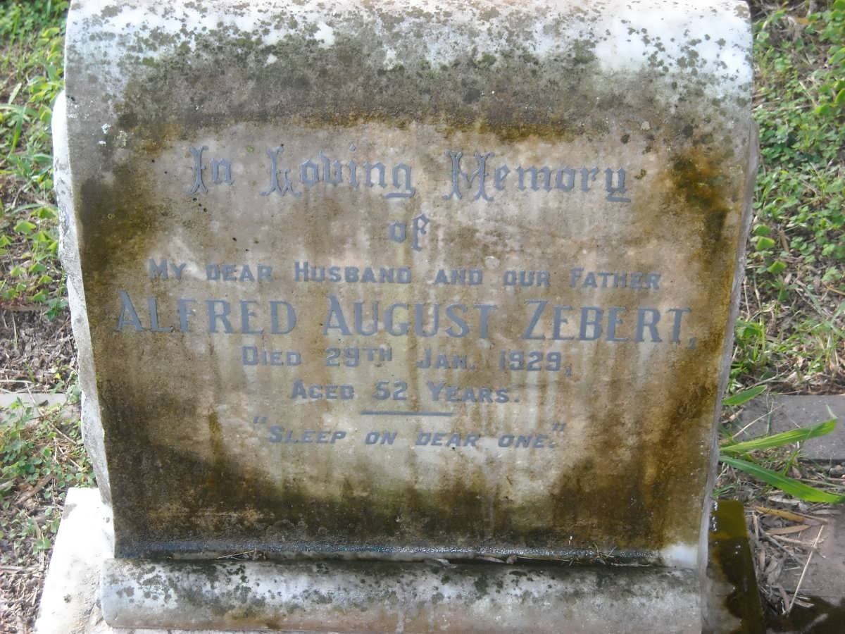 ZEBERT Alfred August -1929 &amp; Maria Magrietha Wilhelmina nee DE BEER 1879-1979