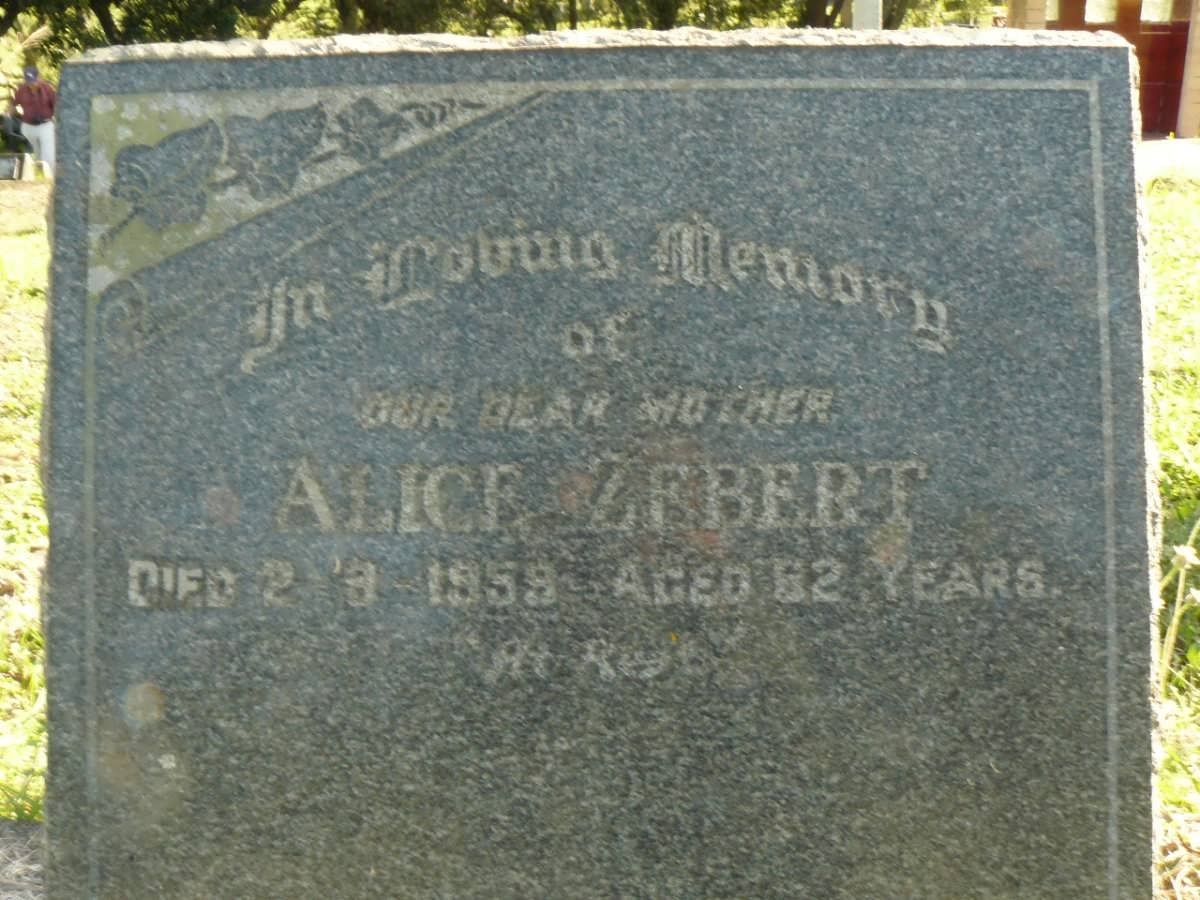 ZEBERT Alice -1959