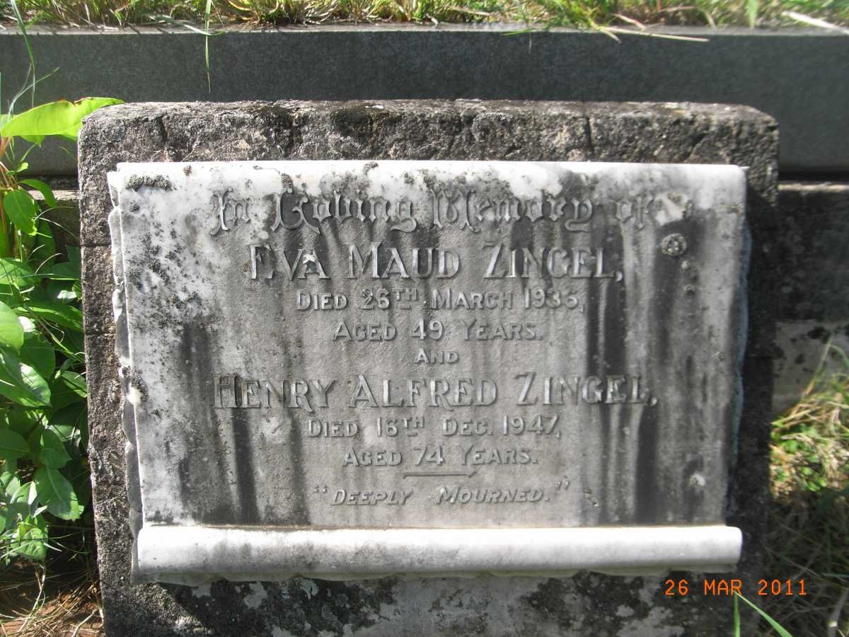 ZINGEL Henry Alfred -1947 :: ZINGEL Eva Maud -1936