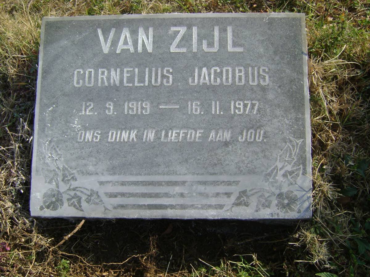 ZIJL Cornelius Jacobus, van 1919-1977
