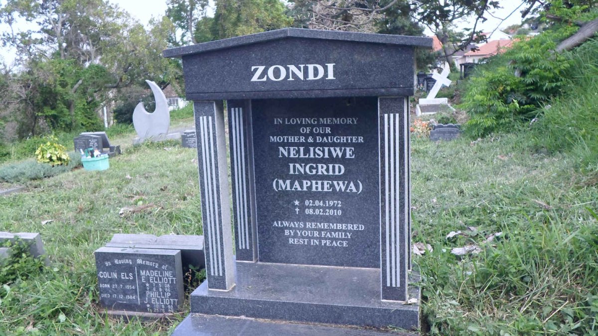 ZONDI Nelisiwe Ingrid 1972-2010