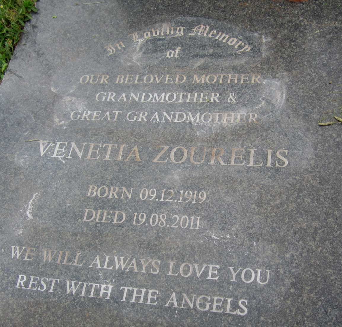 ZOURELIS Venetia 1919-2011