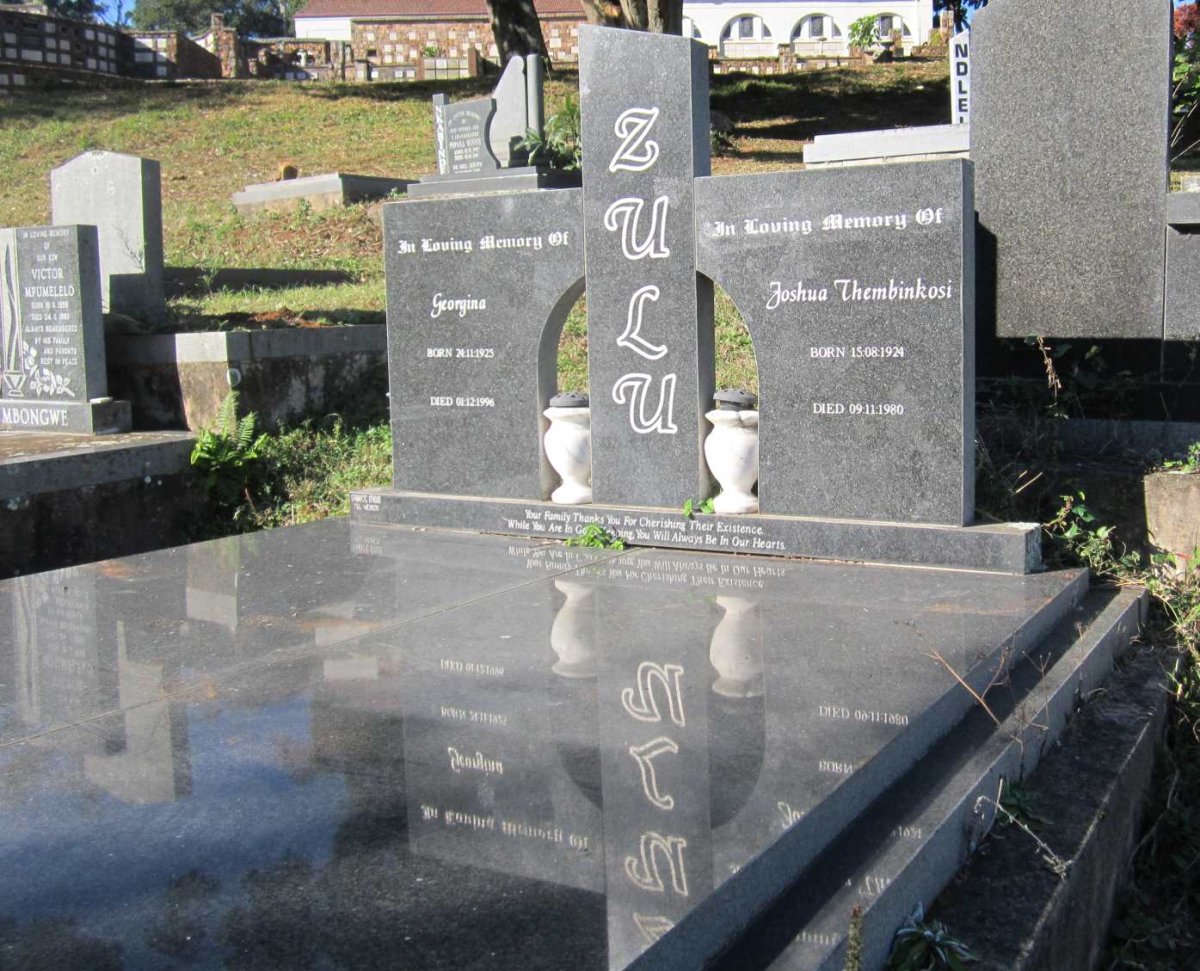 ZULU Joshua Thembinkosi 1924-1980 &amp; Georgina 1925-1996