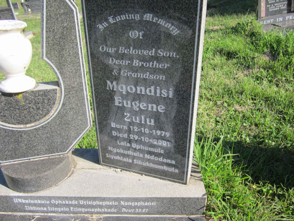 ZULU Mqondisi Eugene 1979-2001