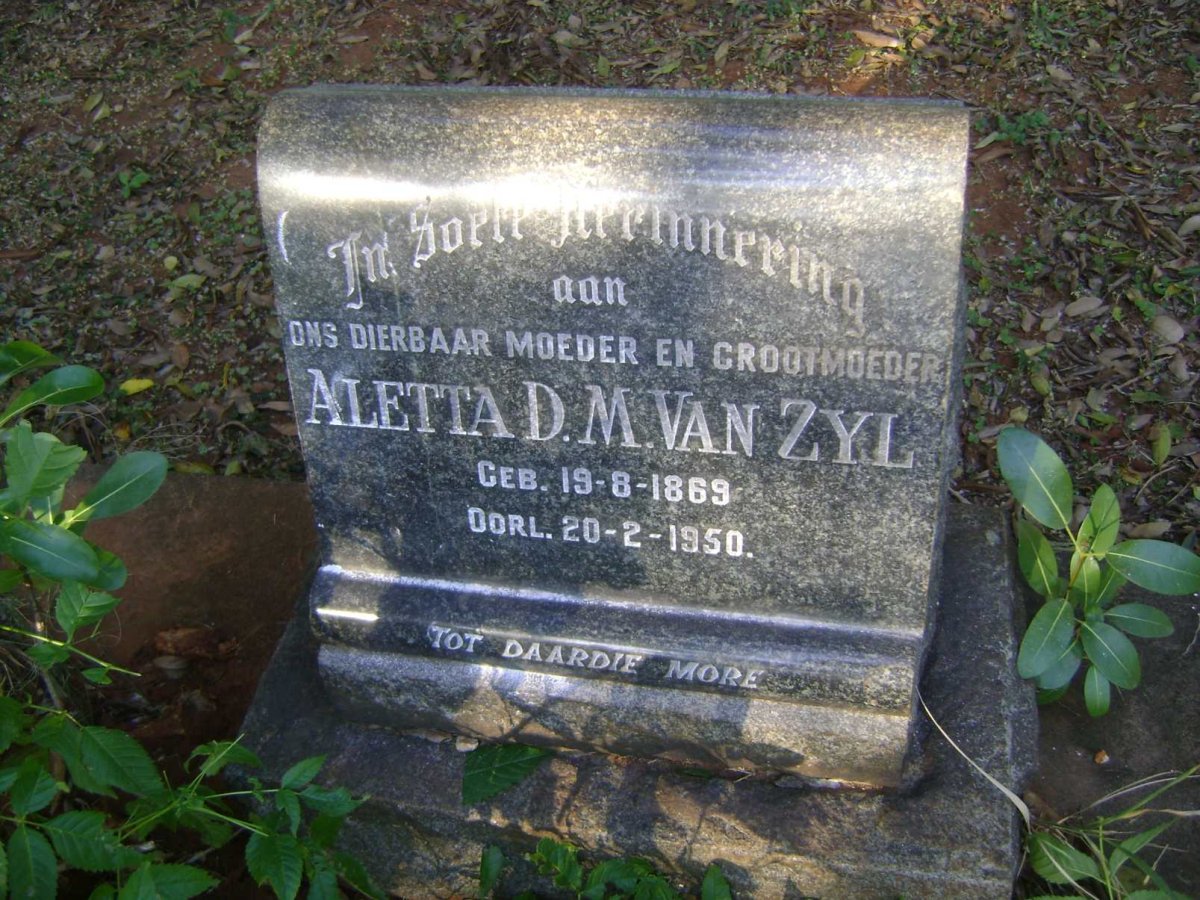 ZYL Aletta D.M., van 1869-1950