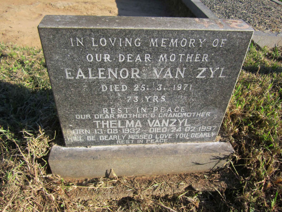 ZYL Ealenor, van -1971 :: VAN ZYL Thelma 1932-1997