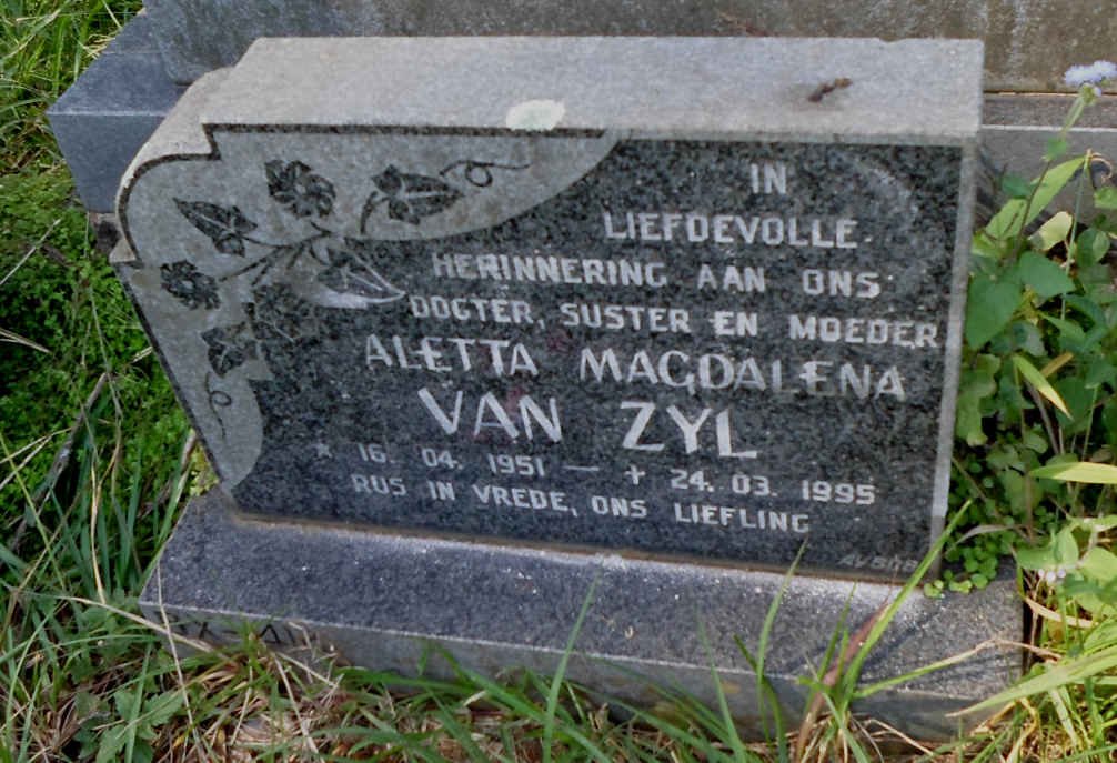 ZYL Aletta Magdalena, van 1951-1995
