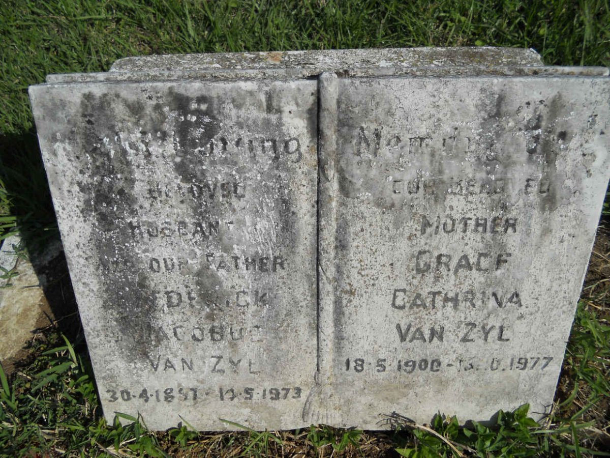 ZYL Frederick Jacobus, van 1897-1973 &amp; Grace Cathrina 1900-1977