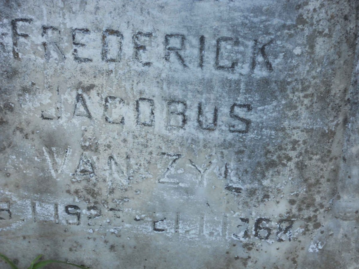 ZYL Frederick Jacobus, van 1923-1968