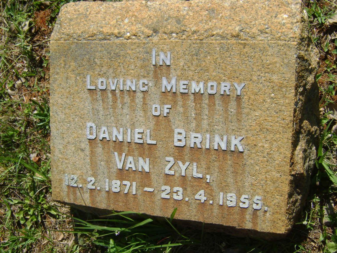 ZYL Daniel Brink, van 1871-1955