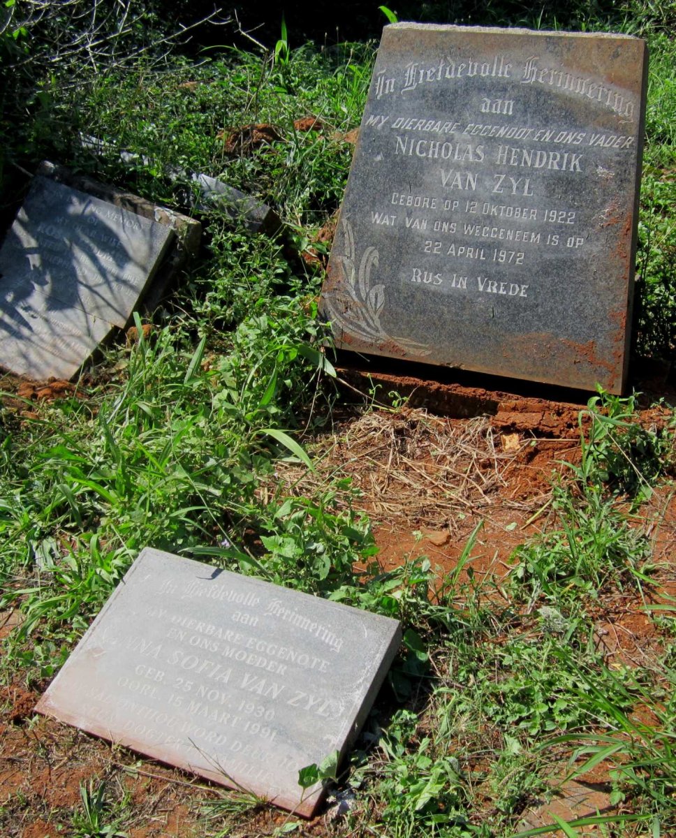 ZYL Nicholas Hendrik, van 1922-1972 &amp; Anna Sofia 1930-1991