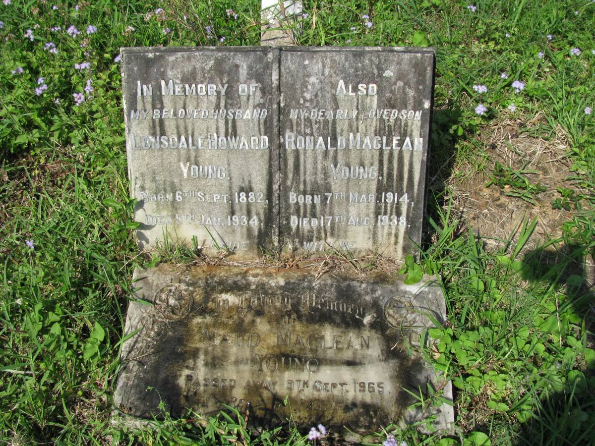 YOUNG Lonsdale Howard 1882-1934 &amp; Maud Maclean -1965 :: YOUNG Ronald Maclean 1914-1938
