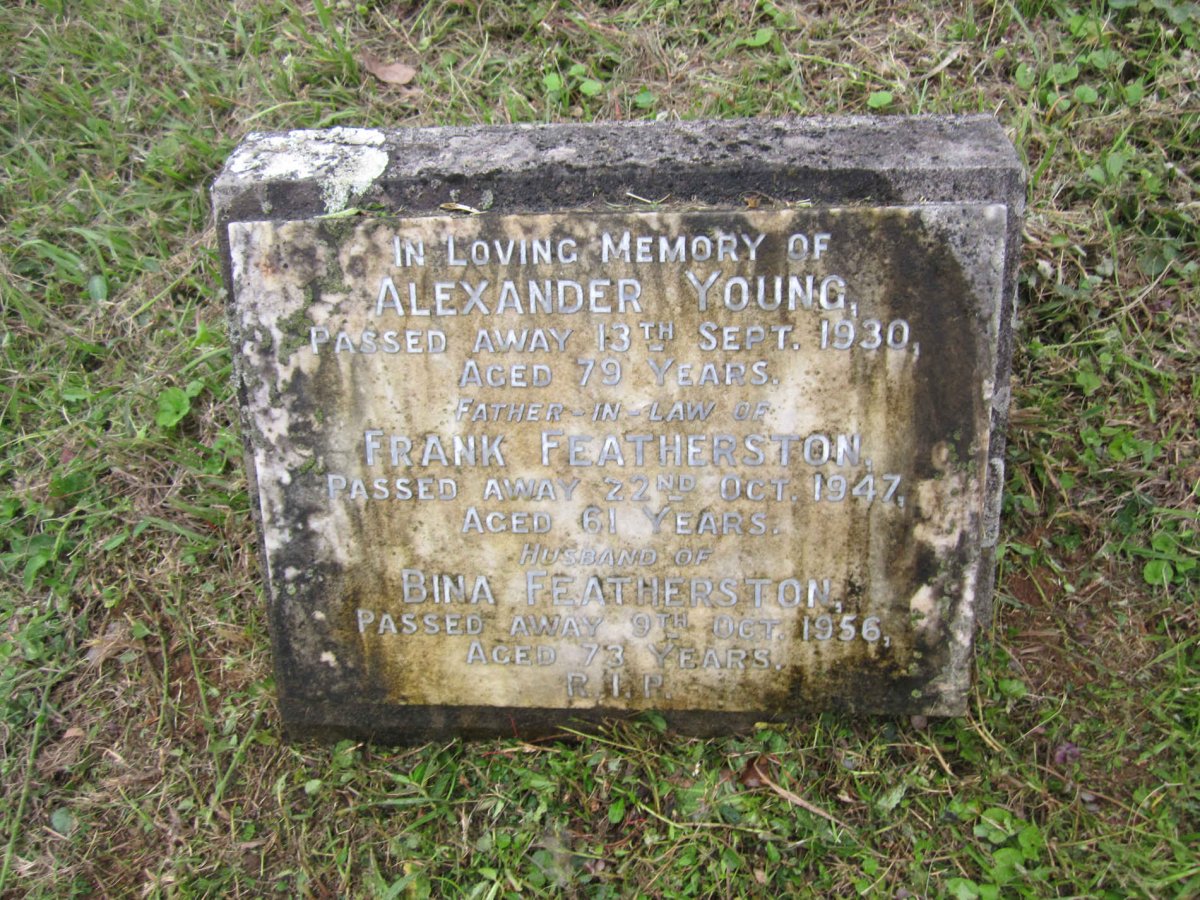 YOUNG Alexander -1930 :: FEATHERSTON Frank -1947 &amp; Bina -1956