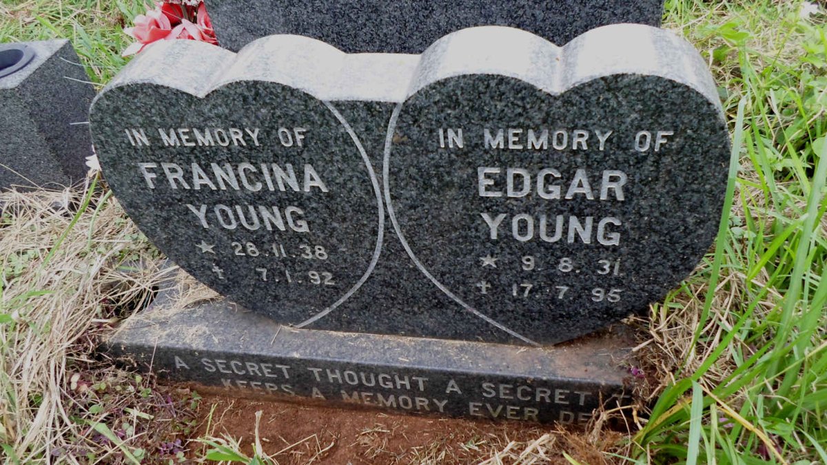 YOUNG Edgar 1931-1995 &amp; Francina 1938-1992