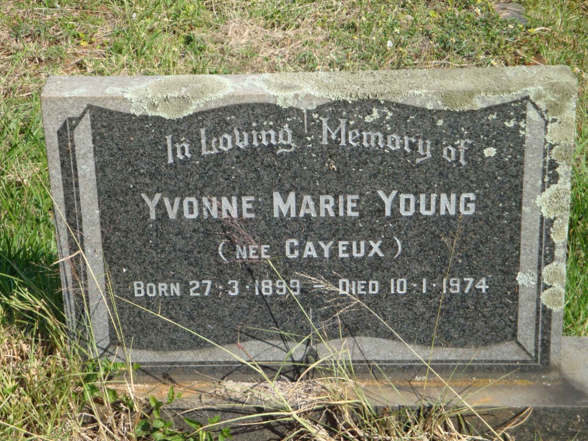 YOUNG Yvonne Marie nee CAYEUX 1899-1974