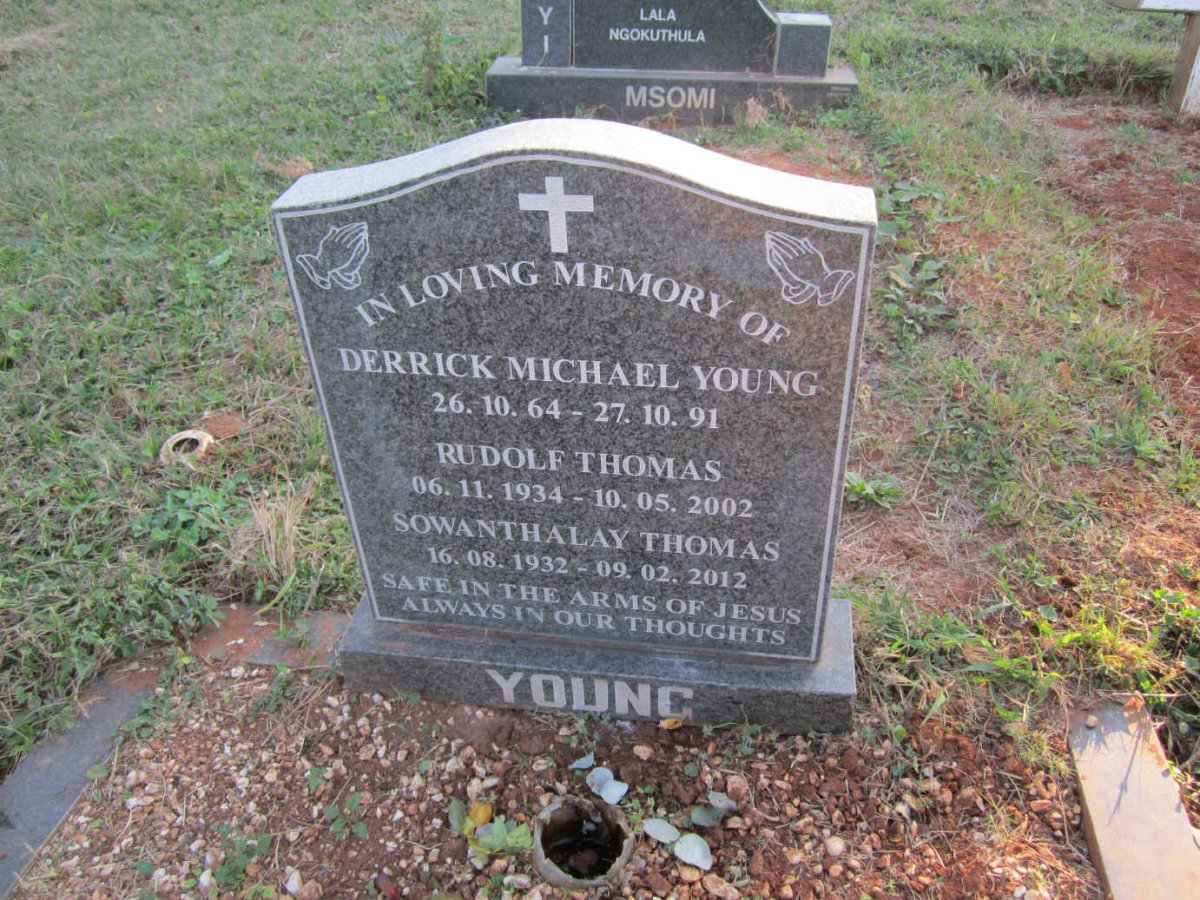 YOUNG Thomas Sowanthalay 1932-2012 :: YOUNG Thomas Rudolf 1934-2002 :: YOUNG Derrick Michael 1964-1991