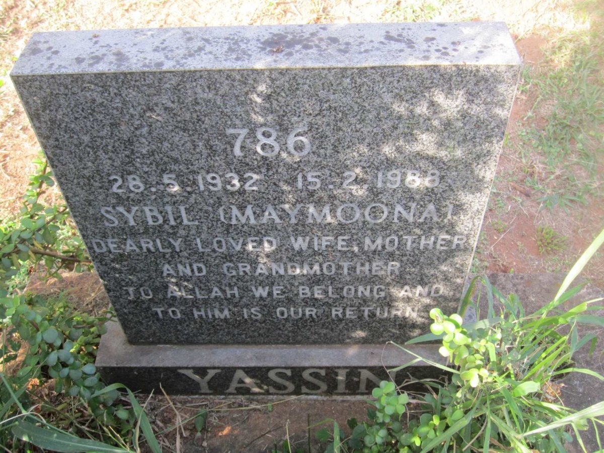 YASSIN Sybil 1932-1988